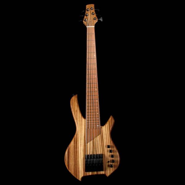 Willcox USA Custom Shop Lightwave Saber 6-String Bass Zebra Wood For Sale