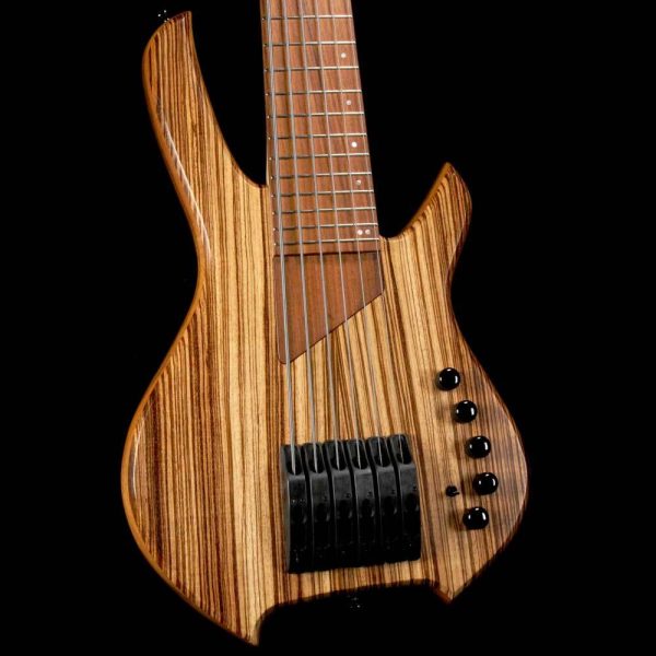 Willcox USA Custom Shop Lightwave Saber 6-String Bass Zebra Wood For Sale