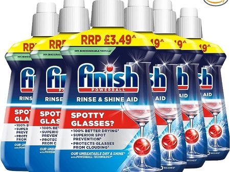 Finish Dishwasher Rinse & Shine Aid 6x250ml For Sale