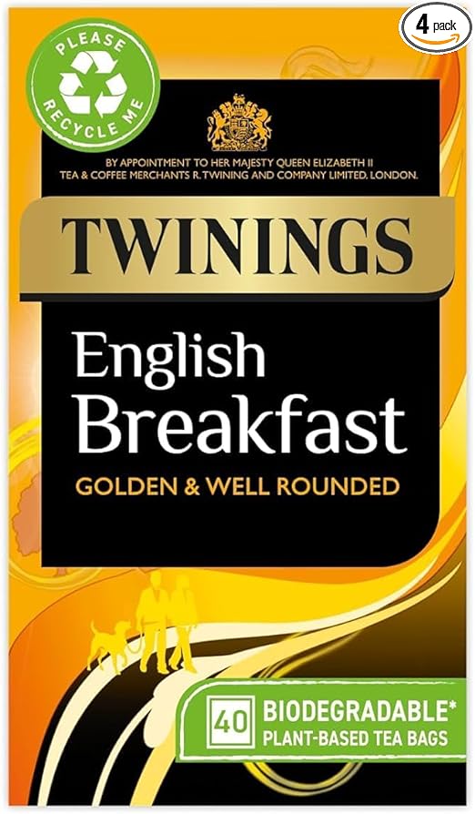 Twinings English Breakfast Tea 160 Tea Bags, (pack of 4 x 40 Tea Bags) Online now