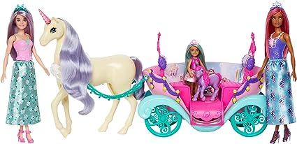 Barbie Dreamtopia Carriage & Unicorn Set (3+ Years) on Sale