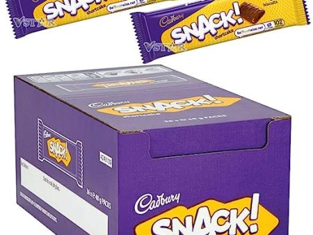 Cadbury Snack Shortcake Chocolate Biscuit, Pack of 36 x 40g For Cheap