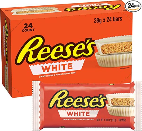 White Reese s Peanut Butter Cups 39 g (Pack of 24) Supply