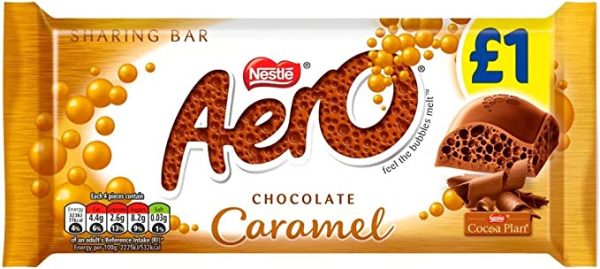 Aero Caramel Chocolate Sharing Bar Pack of 15x90g Online Hot Sale