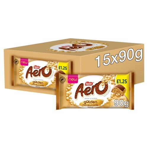 Aero Golden Honeycomb Flavour Pack of 15x90g Sale