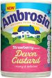 Ambrosia Strawberry Flavour Devon Custard Pack of 6x400g Online now