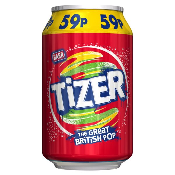 BARR Tizer Fizzy Flavoured Soft Drink Pack of 24x330ml Fashion