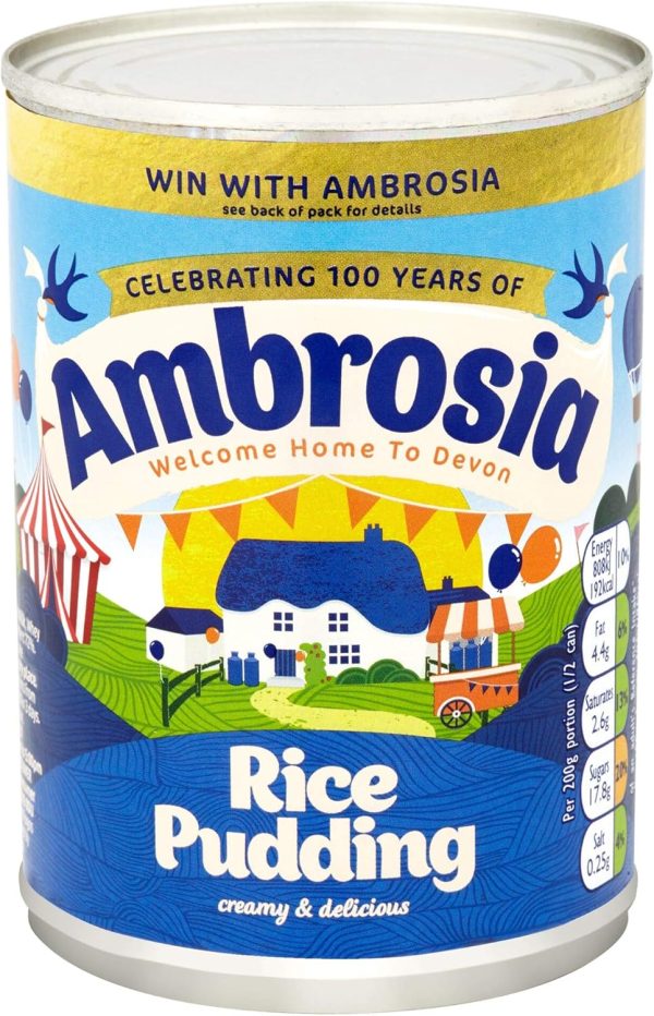 Ambrosia Creamed Rice Pudding Pack of 12x400g Online Sale