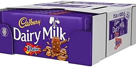 Cadbury Dairy Milk Daim Pack of 18x120g Fashion